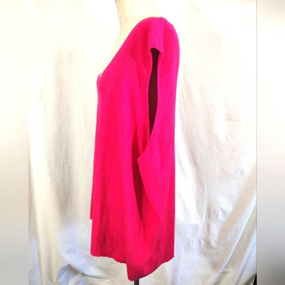 x2 Maggie Barnes TAGS Tank Tops, 4X/ 26W, Round neck, stretch,Turquoise & FUSCIA - Picture 4 of 10